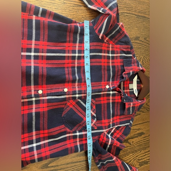 Old navy Classic Flannel Shirt Women Sz S plaid red black - Picture 7 of 8